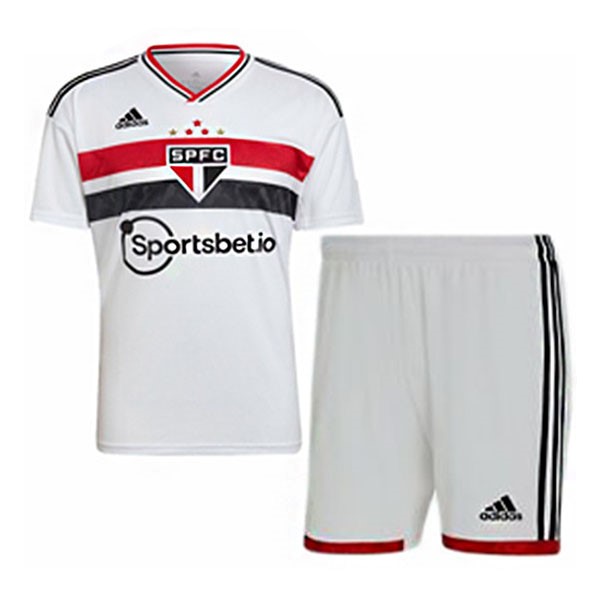 Camiseta Sao Paulo 1ª Kit Niño 2022 2023